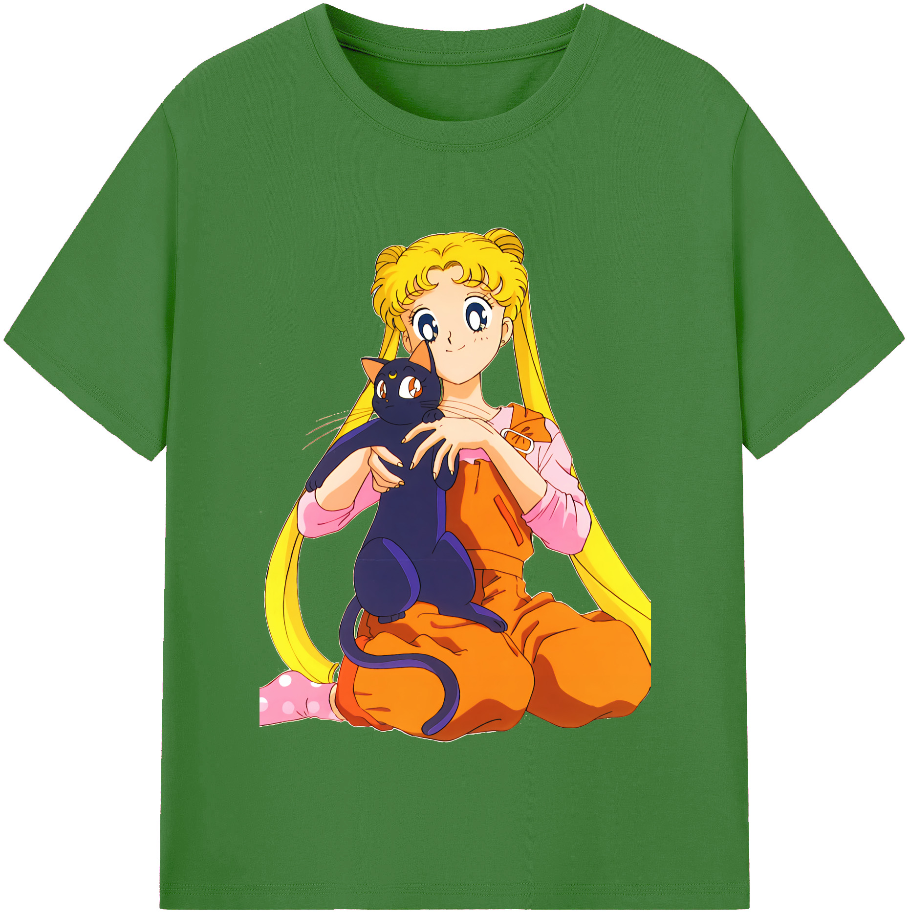 （画像用） 美少女戦士セーラームーン 愛野 美奈子 あいの みなこ Sailor Moon Aino Minako レディースカジュアルプリントTシャツ（綿100％）